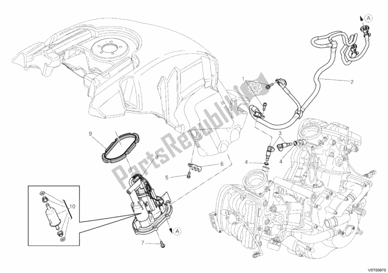 Todas as partes de Bomba De Combustivel do Ducati Diavel Carbon Brasil 1200 2013